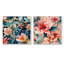 Ensemble de 2 fleurs bleues et roses à motif cachemire motif floral II-102581687-102581694