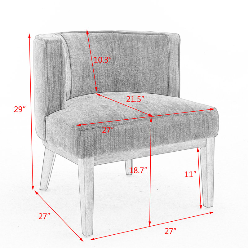 Fauteuil demi-tonneau Karoll, Mélange de polyester jaune, 2