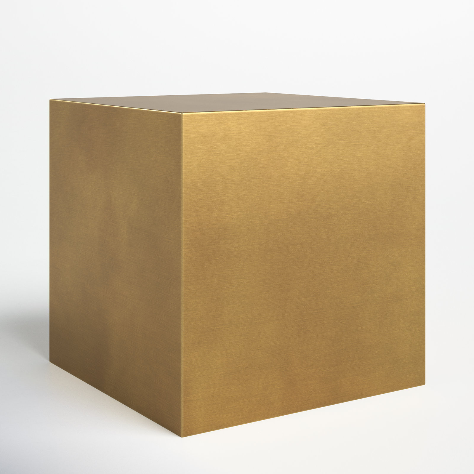 Jules End Table, 20" H x 20" x 20" D, Brass