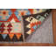 Tapis géométrique réversible en laine 5 x 6