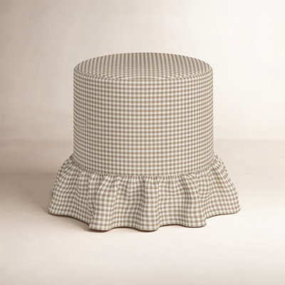 Ruffle Drum Ottoman