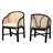 Norah Fabric Rattan Arm Chair Dining Chair