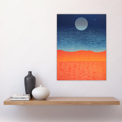 Wall Art Print Sahara Moonrise Serene Landscape Poster