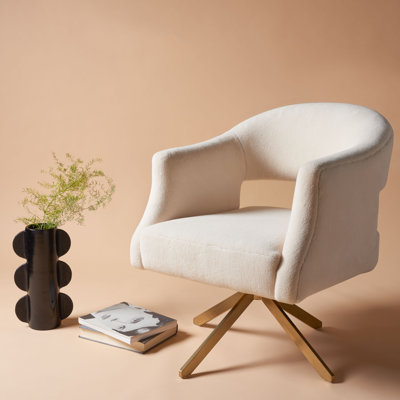 Fauteuil pivotant en polyester 18,9 cm de large Teterboro