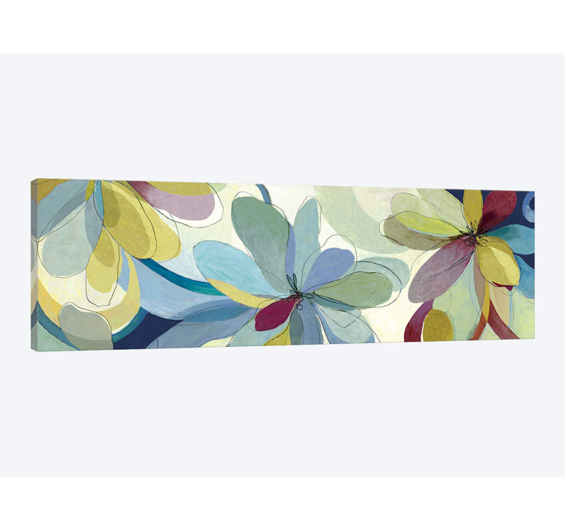 «Silk Flowers II» par Aimee Wilson, impression sur toile tendue, H 24 po x l 72 po x P 1,5 po, Toile tendue