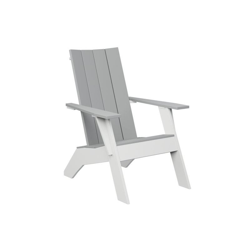 Berlin Gardens Nordic Adirondack Chair, Fog/Matte White Base