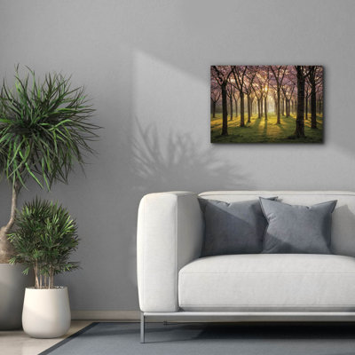  «Cherry Trees In Morning Light 1» par Martin Podt, art mural sur toile, 26 po x 18 po