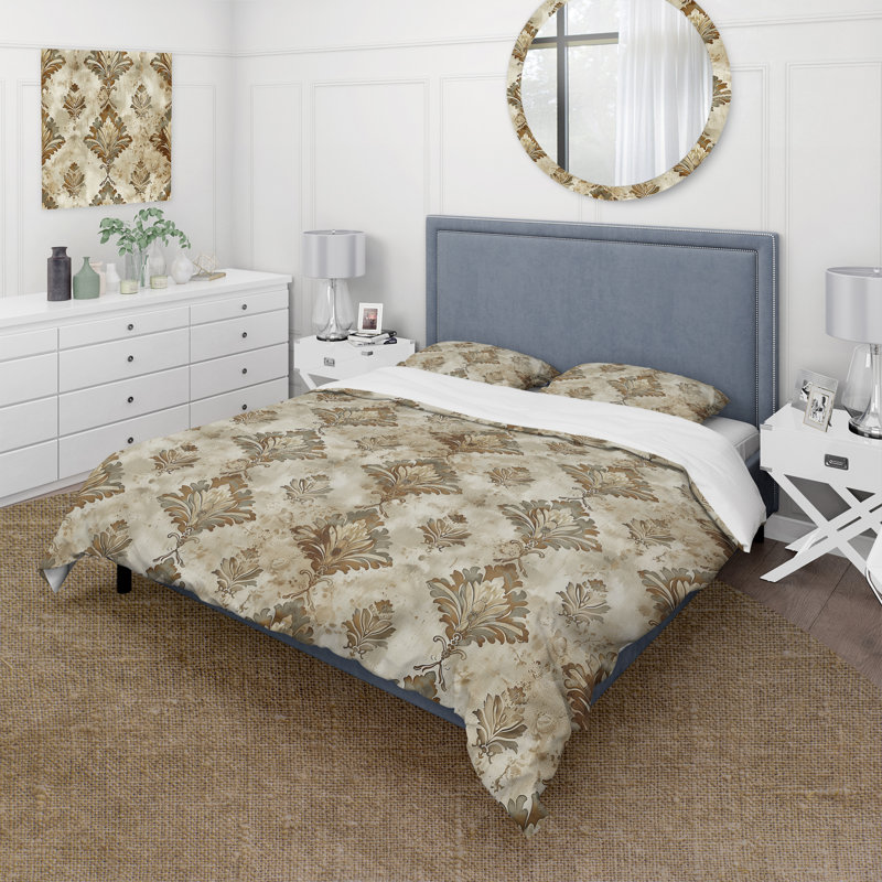 Brown Rustic Elegant Charm IX - Country Duvet Cover Set, King Duvet Cover + 2 King Pillow Shams