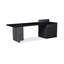 Bureau rectangulaire brun en bois massif avec 3 tiroirs-108183836-108183835