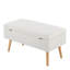 Banc en bois naturel et tissu-576949745