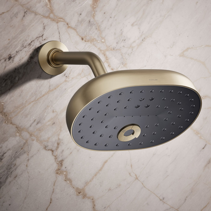 StatementOval Multifunction Showerhead with Katalyst Air-Induction Technology, Vibrant Brushed Bronze