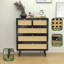 Commode moderne en rotin avec tiroirs larges