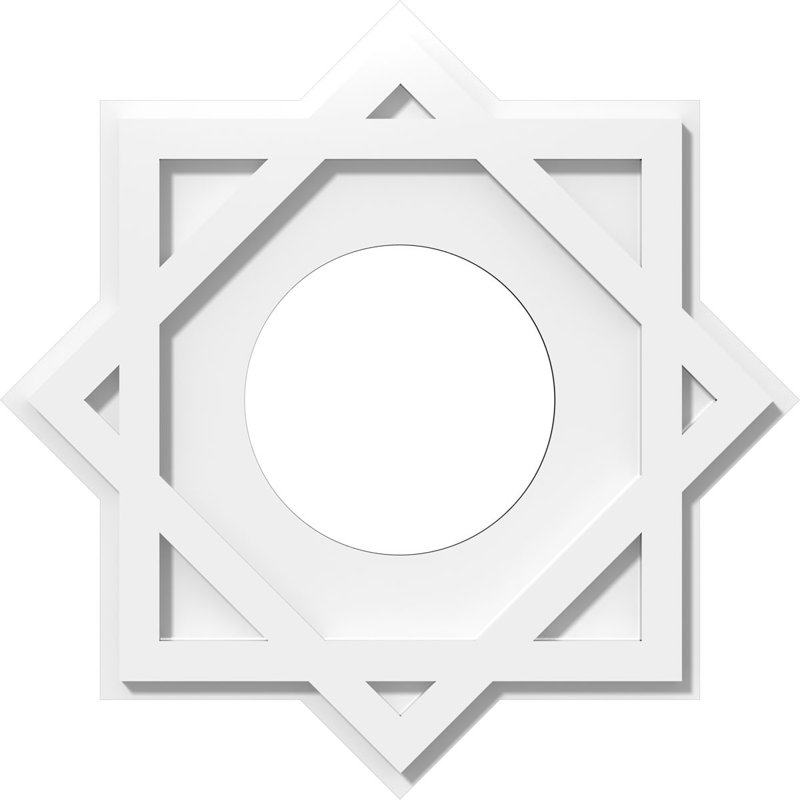 Médaillon de plafond contemporain en PVC de qualité architecturale Axel 10 pi x P 1 po x P 5 1/2 po x P 1 po Axel