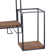 Kennelly Wall Mounted Wine Bottle & Glass Rack in Black/Brown