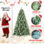 Arbre de Noël 6 pi avec 66 pommes de pin - 988 pointes, PVC mélangé et branches à aiguille dure-1153015811
