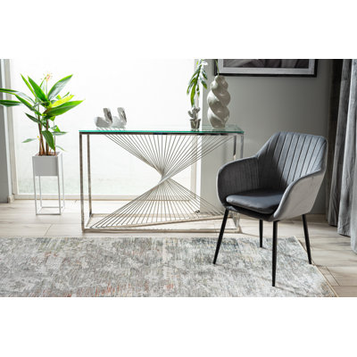 Cherita 120cm Glass Top Console Table
