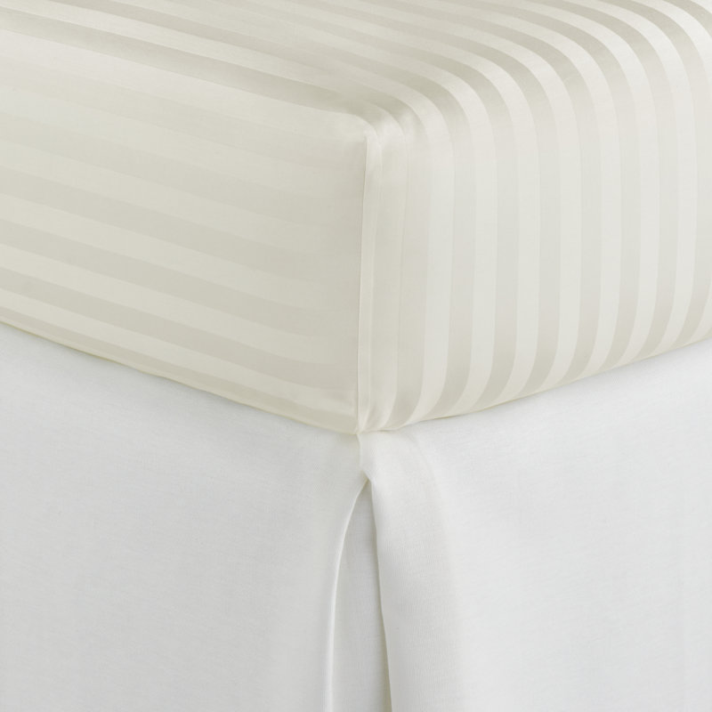 Drap-housse 100% satin de coton Soprano 400, Ivoire, Drap-housse grand