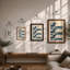 Great Wave Triptych Japandi - Print-620193430-620193431