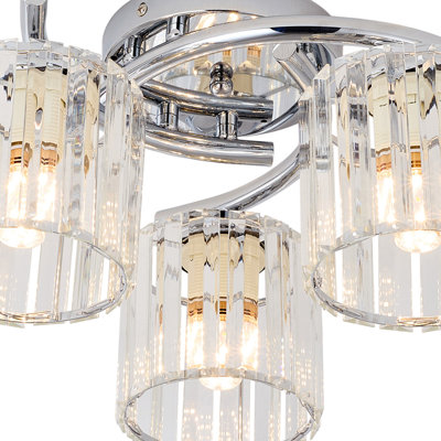 Glass Semi Flush Mount