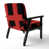 Red/Black Polyester Blend