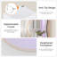 5 Tier Wavy Corner Shelf with LED Strip Lights, White Modern Corner Display Shelf, Freestanding LED Corner Ladder Shelf