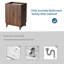 Armoire de lavabo en noyer sans lavabo