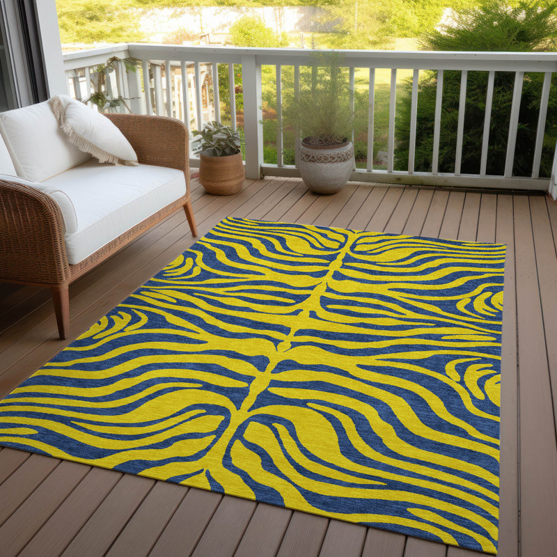 Tapis intérieur / extérieur lavable Fernelle , 10 pi x 14 pi