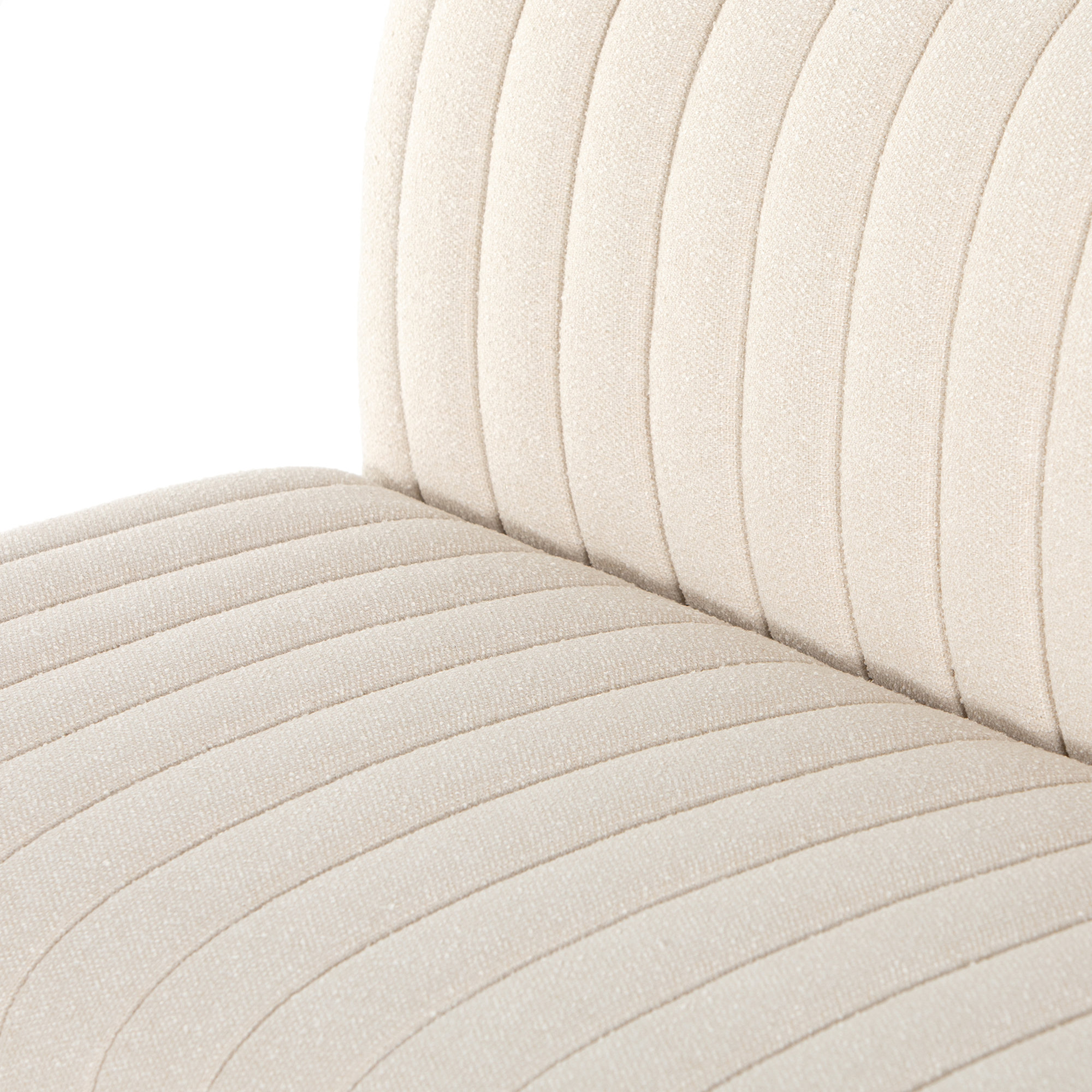 Brandt Bench, Capri Oatmeal Boucle, 31.5" H x 72" W x 28" D