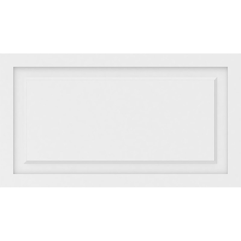 Panneau mural Harrison 3D en blanc, H 20 po x l 36 po x P 0,63 po