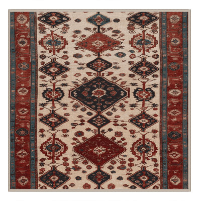 Tapis brun turc lavable à la machine