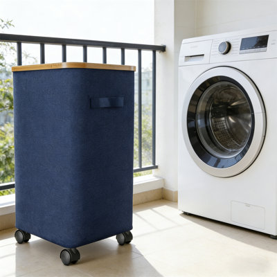 Premium Folding Laundry Cart With Wheels