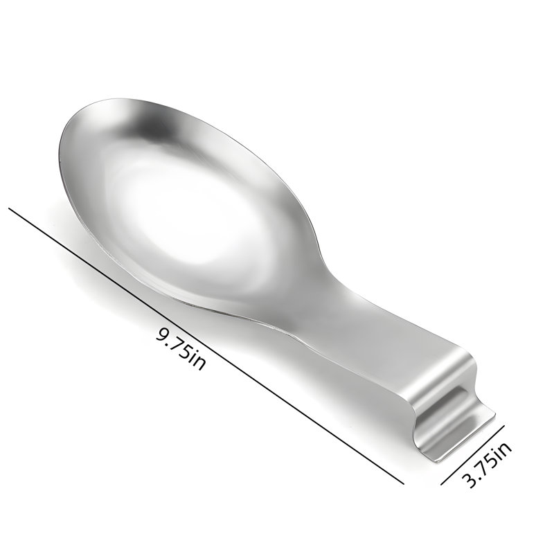Repose-cuillère en acier inoxydable, Argent