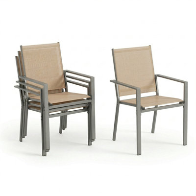 Chaises d'extérieur, brun