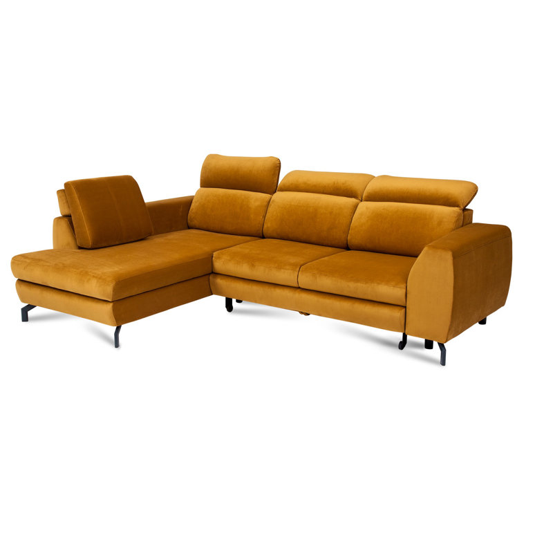 Dylon 5 Seater Sofa Bed, Orange, Left Hand Facing
