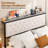 Headboard With Storage And Charging Station, Upholstered Storage Headboard Only With Bed Frame Brackets Adapter, Button Tufted Design, Easy Assembly-186466651-186466655