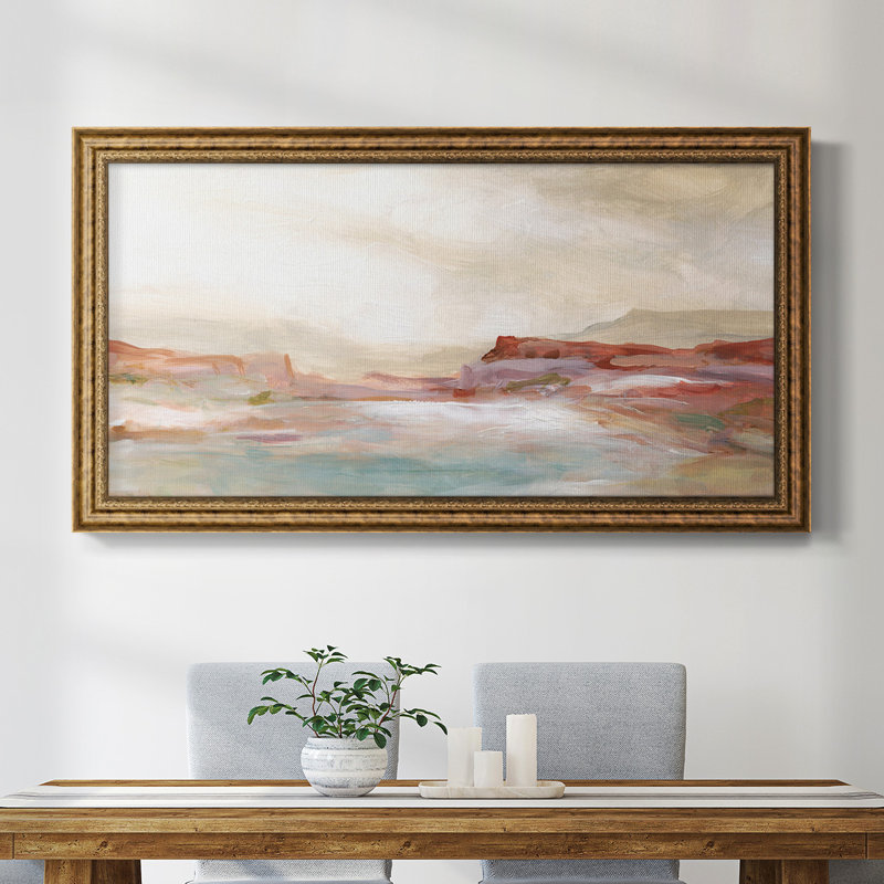 Twilight Desert Mirage - peinture sur toile à cadre unique, H 25 po x l 45 po x P 2,5 po