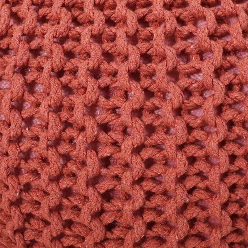 Repose-pieds moderne en coton corail, Corail