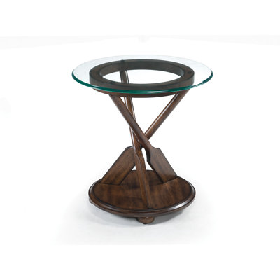 Bartulio Glass Top End Table