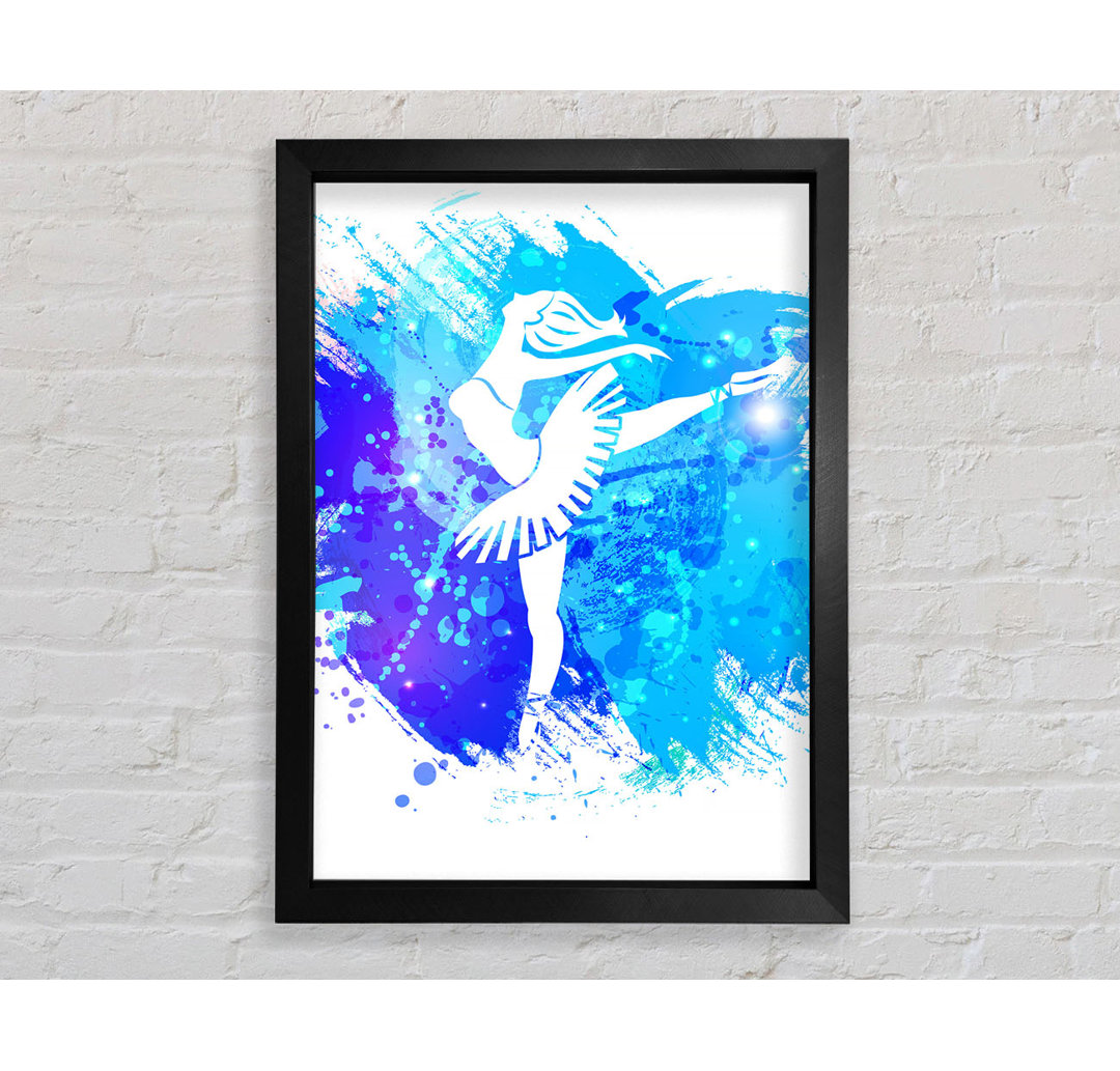 Gerahmtes Leinwandbild Blue Ballerina 9