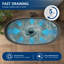 Baignoire autoportante 73 po à double surface en résine de pierre avec trop-plein et drain, gris foncé-133578053