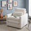 Fauteuil rembourré avec coussin double couche, accoudoirs roulés, coussin lombaire, assise profonde et dossier amovible-421607134