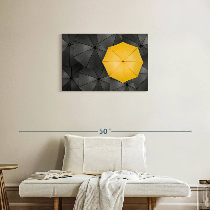Parasol jaune Kerner, H 20 po x l 30 po