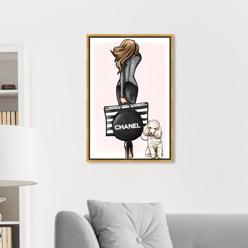 «Fashion and Glam Fashion», Paris, Encadrement doré, H 30 po x l 24 po