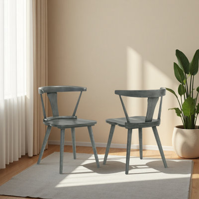 [Ensemble de 2] Chaises de ferme rustiques, chaises d'appoint en bois massif avec assemblage facile