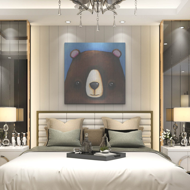 «The Black Bear» par Lucia Stewart, H 36 po x l 36 po