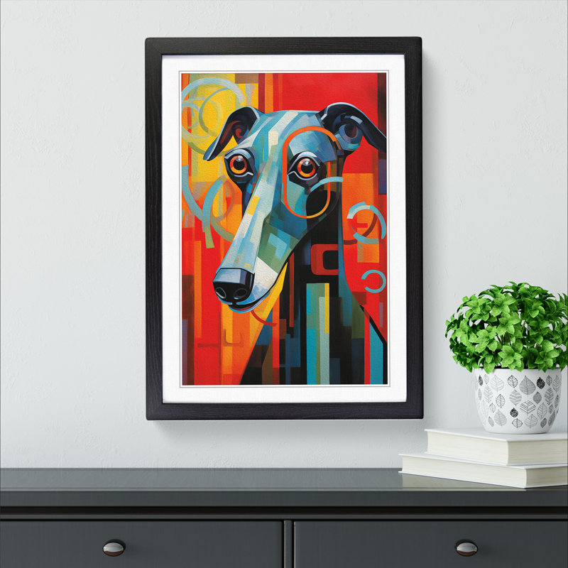 Greyhound Constructivism - Framed Print