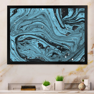 Marbre bleu - peinture sur toile