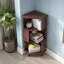 Solid Wood Corner Bookcase-103102926-103102924