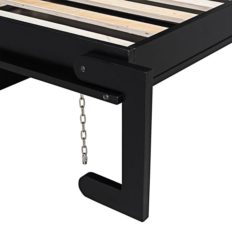 Lit escamotable mural avec bureau et armoires