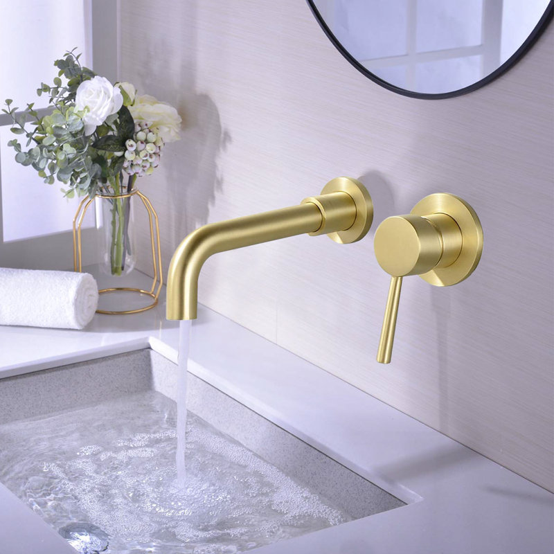 Single-handle Bathroom Faucet, Brushed Gold